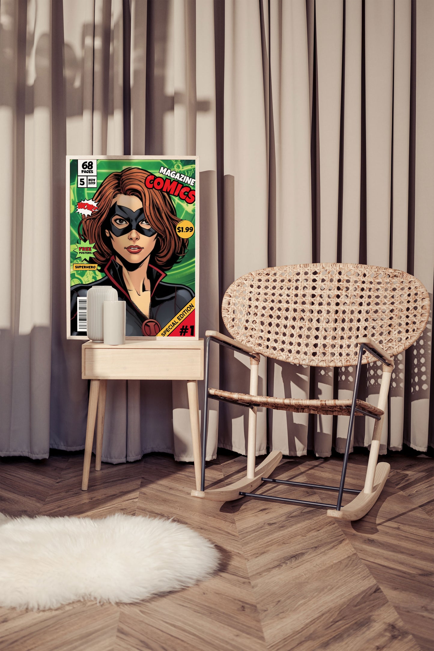 HeroInk™ Personalized Superhero Comic Poster