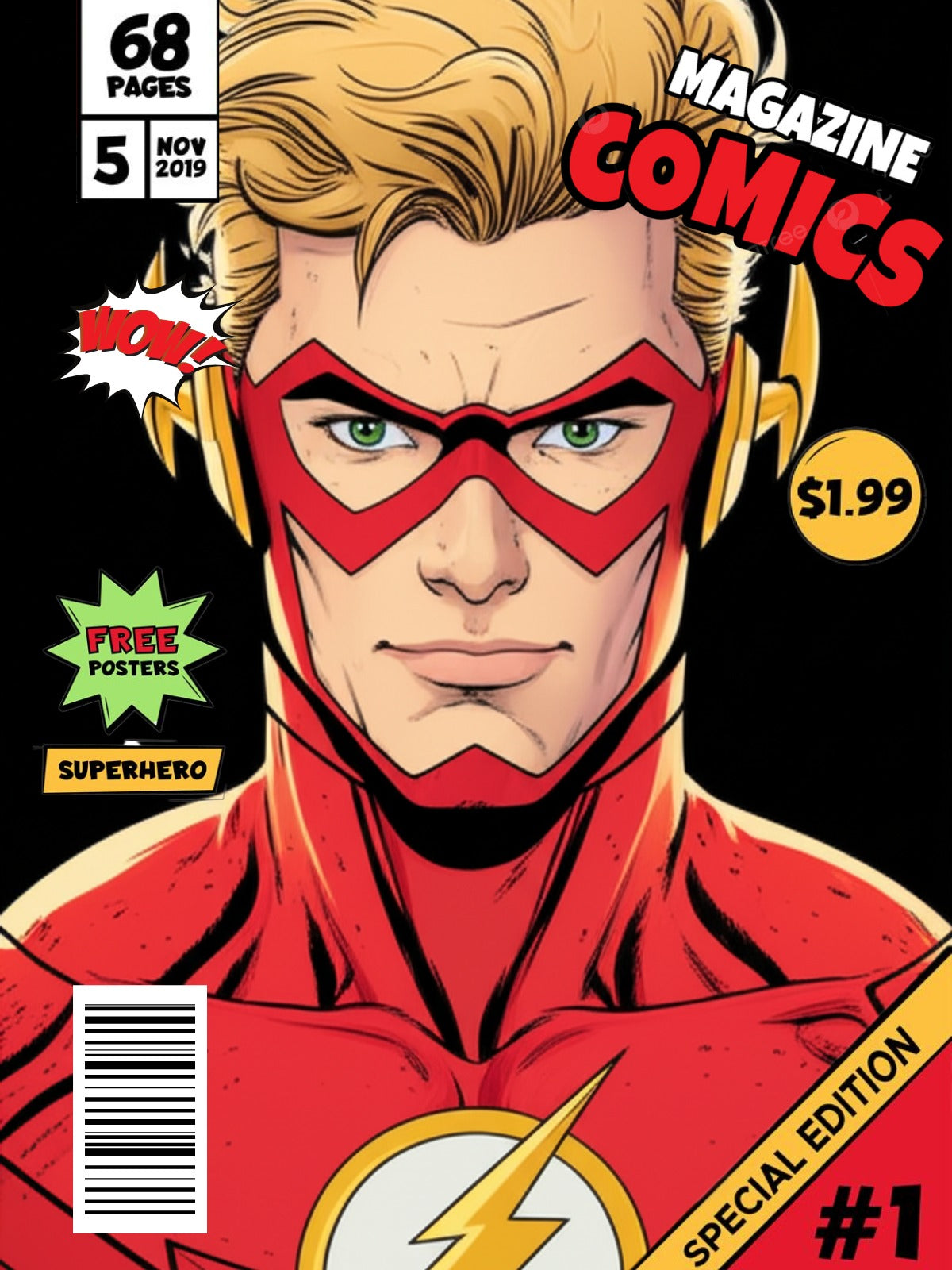 HeroInk™ Personalized Superhero Comic Poster